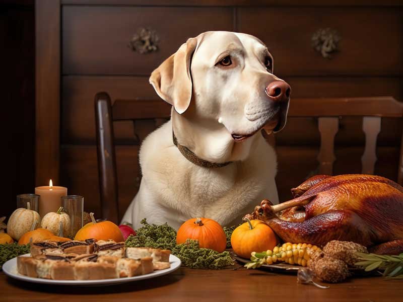 dog eating