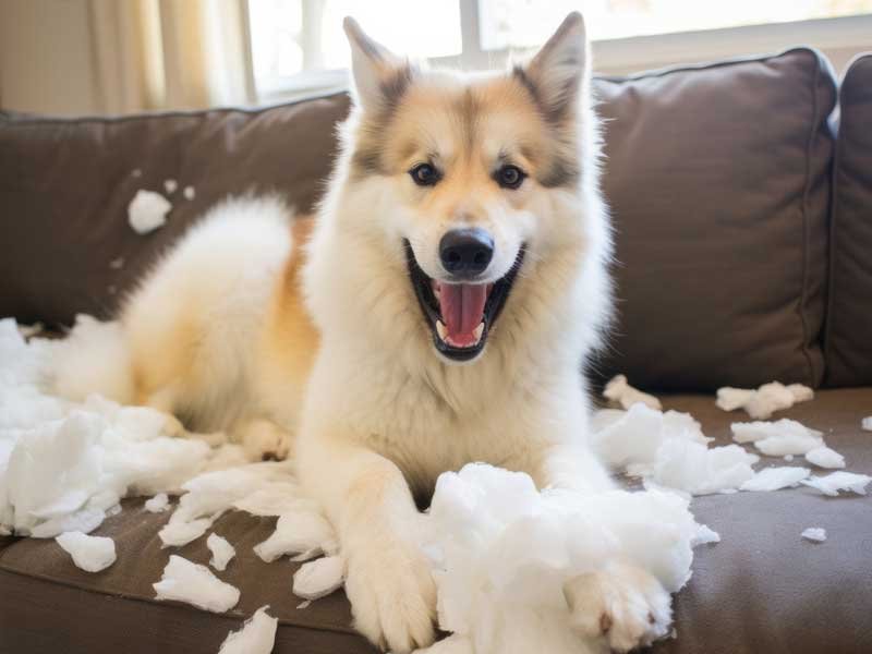 dog chewing