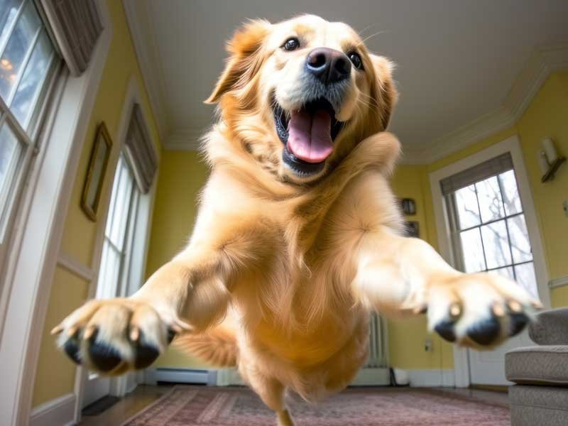 dog jumping